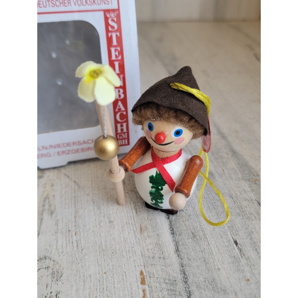 Steinbach flower staff wooden ornament Xmas unique home decor